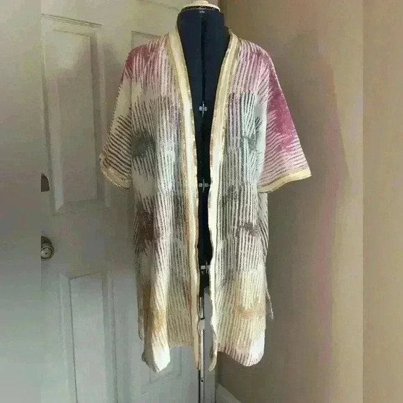 SOFT SORROUNDINGS BOHO HIPPIE KIMONO SHRUG DUSTER ONE SIZE FITS MOST - Picture 1 of 7